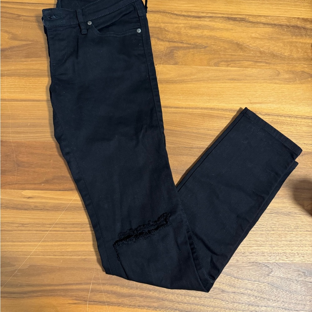 Diesel Black Denim Ripped Jeans